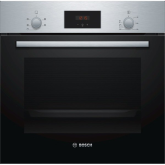 Bosch HHF113BR0B Serie 2 Built In Electric Single Oven with 3D Hot Air - Stainless Steel