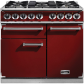 Falcon Deluxe 1000 Dual Fuel Cherry Red/Nickel F1000DXDFRD/NM