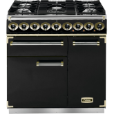 Falcon Deluxe 900 Dual Fuel Black/Brass F900DXDFBL/BM