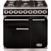 Falcon Deluxe 900 Dual Fuel Black/Chrome F900DXDFBL/CM
