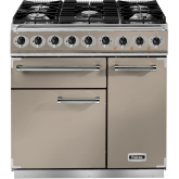 Falcon Deluxe Dual Fuel Fawn/Nickel F900DXDFFN/NM
