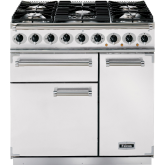 Falcon Deluxe 900 Dual Fuel White/Nickel F900DXDFWH/NM