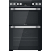 Hotpoint HDM67V9HCB 60cm Double Oven Electric Cooker with Induction Hob - Black
