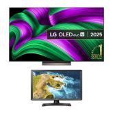 LG OLED77C56/24KIT OLED77C5624KIT 77" 4K OLED Smart TV with 24" HD Ready TV Monitor