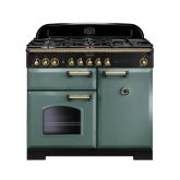 Rangemaster Classic Deluxe 100 Dual Fuel Mineral Green/Brass CDL100DFFMG/B