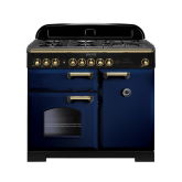 Rangemaster Classic Deluxe 100 Dual Fuel Blue/BrassCDL100DFFRB/B