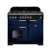 Rangemaster Classic Deluxe 100 Dual Fuel Blue/Chrome CDL100DFFRB/C