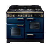 Rangemaster Classic Deluxe 110 Dual Fuel Blue/Brass CDL110DFFRB/B