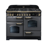 Rangemaster Classic Deluxe 110 Dual Fuel slate/Brass CDL110DFFSL/B
