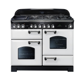 Rangemaster Classic Deluxe 110 Dual Fuel White/Chrome CDL110DFFWH/C