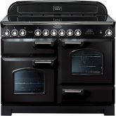 Rangemaster Classic Deluxe 110 Cermaic Black/Chrome CDL110ECBL/C