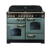 Rangemaster Classic Deluxe 110 Ceramic Mineral Green/Brass CDL110ECMG/B