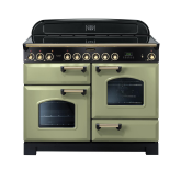 Rangemaster Classic Deluxe 110 Ceramic Olive Green/Brass CDL110ECOG/B