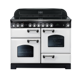 Rangemaster Classic Deluxe 110 Ceramic White/Chrome CDL110ECWH/C