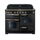 Rangemaster Classic Deluxe 110 Induction Charcoal Black/Brass CDL110EICB/B