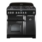 Rangemaster Classic Deluxe 90 Dual Fuel Charcoal Black/Chrome CDL90DFFCB/C