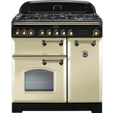 Rangemaster Classic Deluxe 90 Dual Fuel Cream/Brass CDL90DFFCR/B