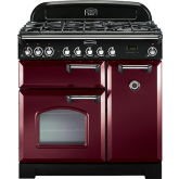 Rangemaster Classic Deluxe 90 Dual Fuel Cranberry/Chrome CDL90DFFCY/C