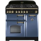 Rangemaster Classic Deluxe Stones Blue/Brass CDL90DFFSB/B