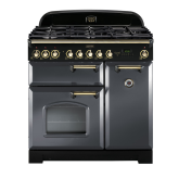 Rangemaster Classic Deluxe 90 Dual Fuel Slate/Brass CDL90DFFSL/B