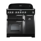 Rangemaster Classic Deluxe 90 Ceramic Charcoal Black/Chrome CDL90ECCB/C