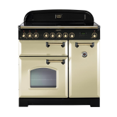 Rangemaster Classic Deluxe 90 Ceramic Cream/Brass CDL90ECCR/B