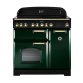Rangemaster Classic Deluxe 90 Ceramic Green/Brass CDL90ECRG/B 