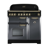 Rangemaster Classic Deluxe 90 Ceramic Slate/Brass CDL90ECSL/B