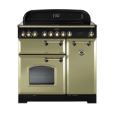 Rangemaster Classic Deluxe 90 Induction Olive Green/Brass CDL90EIOG/B