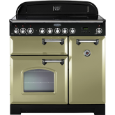 Rangemaster Classic Deluxe 90 Induction Olive Green/Chrome CDL90EIOG/C
