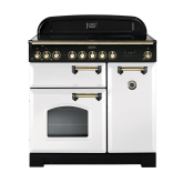 Rangemaster Classic Deluxe 90 Induction White/Brass CDL90EIWH/B