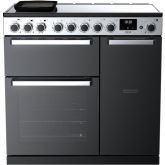 Rangemaster EDDL90EIGBLK/CM1 15802 Edge Deluxe 90 Ind Blk Gloss Chrome