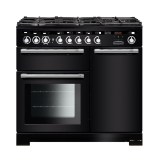 Rangemaster Encore Deluxe 100 Dual Fuel Black/Chrome EDL100DFFBL/C