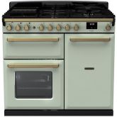 Rangemaster ESDL100DFPMNT/AB1 18080 Estel Deluxe 100 DF Mint Antique Brass