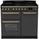 Rangemaster ESDL100DFPSLT/AB1 18075 Estel Deluxe 100 DF Slate Antique Brass