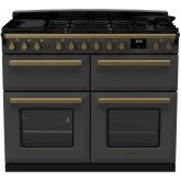 Rangemaster ESDLB110DFPSLT/AB1 18145 Estel Deluxe BC 110 DF Slate Antique Brass