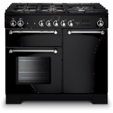 Rangemaster Kitchener 100 Gass Black/Chrome KCH100NGFBL/C