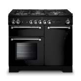 Rangemaster Kitchener 110 Gas Black/Chrome KCH110NGFBL/C
