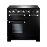 Rangemaster Kitchener 90 Ceramic Black/Chrome KCH90ECBL/C