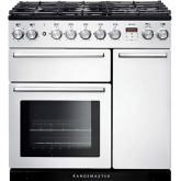 Rangemaster Nexus 90 Dual Fuel White/Chrome NEX90DFFWH/C
