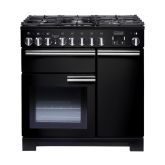 Rangemaster Professional Deluxe 90 Dual Fuel Black/Chrome PDL90DFFGB/C
