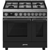 Smeg CPF92GMA 90cm Portofino Dual Fuel Range Cooker Anthracite
