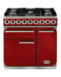 Falcon Deluxe 900 Dual Fuel Cherry Red/Nickel F900DXDFRD/NM