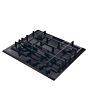 Haier HAVG6BF4TBPB 4-Zone Gas Glass Hob Black
