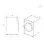 Haier HW100B14959S8U1 10kg 1400 Spin Washer Graphite