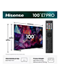 Hisense 100E7STUK PRO 100inch 4K QLED 144Hz TV Grey