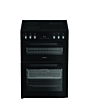 Hotpoint HDE6VDCASB1 50cm Double Oven Cooker Black