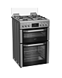 Hotpoint HDG6GDCX 60cm Double Oven Gas Cooker Stainless Steel