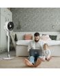Vybra VS001-OF Oscillator Dual Height Tilt & Swing Oscillating Fan - White