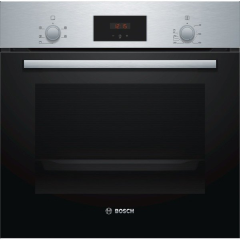 Bosch HHF113BR0B Serie 2 Built In Electric Single Oven with 3D Hot Air - Stainless Steel